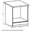 Tempo Kondela Kuchynská linka Provance Provance: Spodná skrinka D60ZK na vstavané spotrebiče - 60x82x47 cm