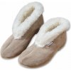 Dámské uzavřené pantofle s ovčí vlnou Kapučíno 39