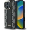 DKNY PU Leather Checkered Pattern Magsafe Zadní Kryt pro iPhone 16 Pro Black