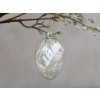Chic Antique Závesné sklenené vajíčko so suchými kvetmi vo vnútri - Ø 5*7 cm - Chic Antique