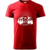 Hory a lesy - Klasické pánske tričko vyššej gramáže - XL ( Červená )