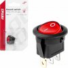 Prepínač kolískový okrúhly s červeným podsvietením