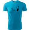Mačka a gitara WC - Pánske tričko Fantasy športové - 3XL ( Svetlý tyrkys )