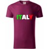 Italy Nápis - Tričko z organickej bavlny - S ( Fuchsiová )