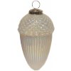 Clayre & Eef Vianočná sklenená antik ozdoba šiška - Ø 7*12 cm - Clayre & Eef