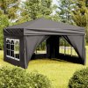 vidaXL Skladací párty stan s bočnicami antracitový 3x3 m 93523