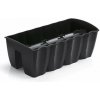 Prosperplast Truhlík na zábradlie CROWN antracit 58cm