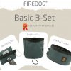 Firedog Basic 3-Set nylon tmavošedý