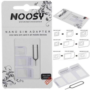 Nano SIM adaptér 3v1 NOOSY white