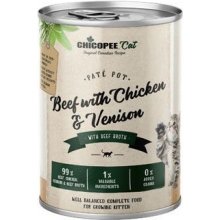 Chicopee Cat Kitten Paté Pot Beef Chicken 400 g