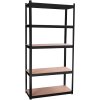 Kovový regál 180 x 90 x 40 cm 5 políc MR4600BLACK