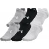 Ponožky Under Armour Essential No Show 6pk Black / Black / Halo Gray M