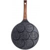 Panvica na vajcia a palacinky Vilde Black&Wood 26 cm granitová 199008 7xSMILE