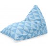 Sablio Sedací vak Modré obrátené pyramídy: 150x80 cm