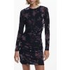Štýlové Dámske Šaty DESIGUAL Snová Elegancia Modrá Farba: Modrá, Velkost: XS
