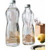 Sklenená fľaša na mlieko/ olej / aviváž, s uzáverom so závitom - 1l AQUA