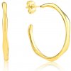 Meucci Náušnice KRÚŽKY TWIST GOLD S7071