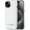 Karl Lagerfeld Grained PU Hotel RSG Zadný kryt pre iPhone 15 White