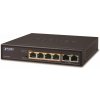 Planet FSD-604HP, PoE switch 4x PoE 802.3at 60W+ 2x 100Base-TX, VLAN, extend mód 10Mb/s do 250m, fanless, ESD