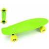 Skateboard - pennyboard 43cm, nosnost 60kg plastové osy, zelená, žlutá kola