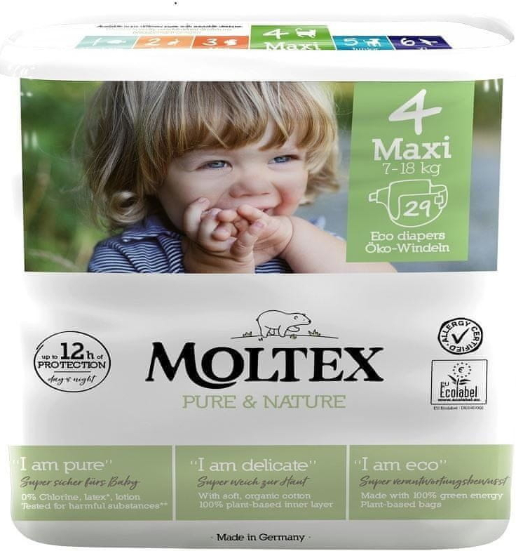 MOLTEX Plenky Pure & Nature Maxi 7-18 kg 29 ks