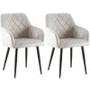 Sada 2 jedálenských stoličiek Monett velvet B, sivá