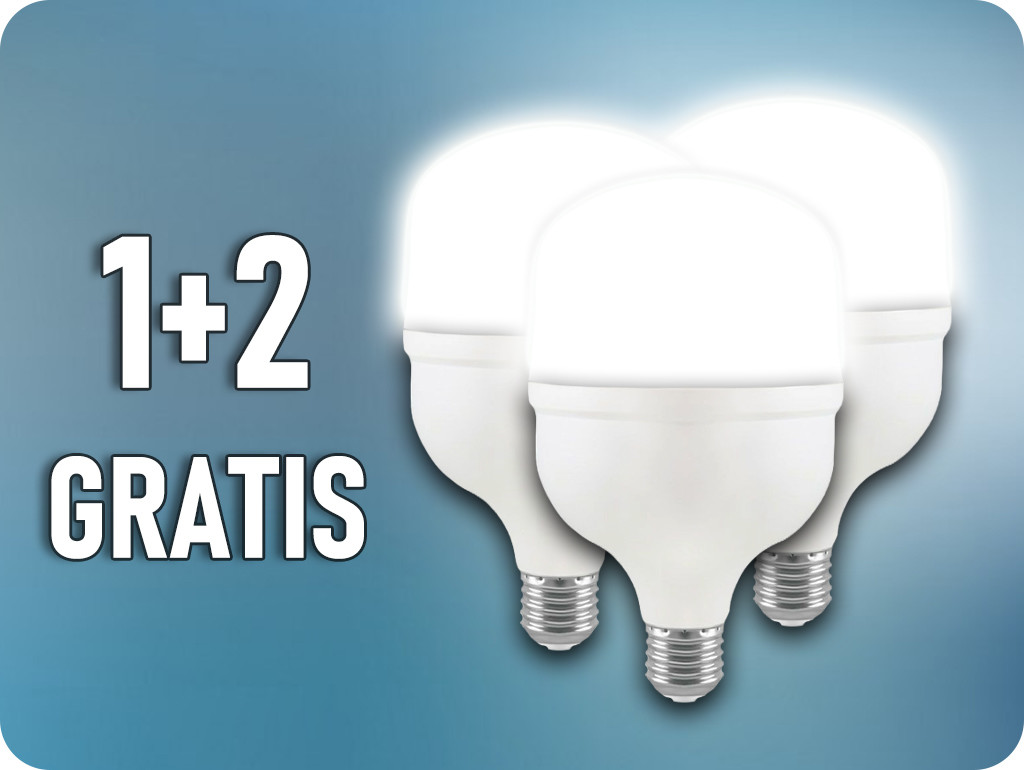 V-TAC LED žiarovka E27/E40, T120, 40W, 4320lm, 160°, IP20, 1+2 zadarmo! Farba svetla: Denná biela