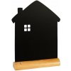 Stolová popisovacia tabuľa DOM s popisovačom, drevený stojan FBT-HOUSE