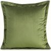 Eurofirany Dekoračná obliečka na vankúš RIA zo zamatu, olivový olivová Polyester 45x45 cm