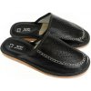 Pánske luxusné kožené čierne papuče PAUL