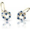 Cutie Jewellery Detské náušnice zo žltého zlata C2157-10-X-1 modrá