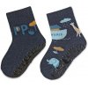 STERNTALER Ponožky protišmykové Archa AIR 2ks v balení blue melange chlapec veľ. 17/18 cm- 9-12 m 8132321-306-18