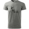 EKG bouldering - Klasické pánske tričko vyššej gramáže - XL ( Tmavosivý melír )
