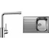 Blanco SET 04-D 25 TIPO 45 S COMPACT PŘÍRODNÍ LESK + MILA CHROM