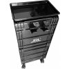 JRL Professional Barber Trolley Black - kadernícky pojazdný vozík JRL - čierny