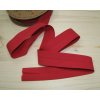 Šikmý prúžok zažehlený Bavlna 30mm - Červená