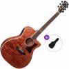 Cort GA5F-FMH Basic SET Open Pore Natural Elektroakustická gitara Jumbo