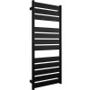 CERANO - Kúpeľňový radiátor Arturo - bočné pripojenie - 644W - čierna matná - 1200x500 mm