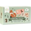 A Little Lovely Company priradzovacie puzzle – počítanie s kamarátmi z lesa