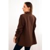 Kesi Włoski Elegantná sako s klopami hnedá hnedá
