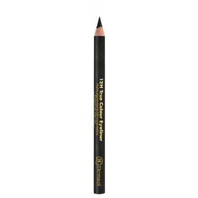 Dermacol Drevená ceruzka na oči 12H True Colour Eyeliner 8 Black 2 g