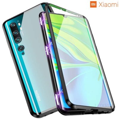 Luxria Double Glass Magnetic - Čierne presklené magnetické púzdro pre Xiaomi Pre Xiaomi: Redmi Note 12 4G