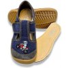 Detské papuče modré motorka