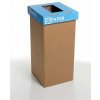 Odpadkový kôš na triedený odpad,recyklovaný, anglický popis, 20 l, RECOBIN Mini, modrá