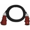 Emos 3 fázový venkovní prodlužovací kabel PM1105 - 25 m / 1 zásuvka / černý / guma / 400 V / 4 mm2
