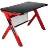 Herný stôl Marvo DE-03, 120x61 cm, podsvietený (DE-03) čierny/červený
