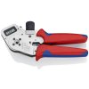 Štvortrnové lisovacie kliešte 195 mm Knipex 97 52 63 DG pre sústružené kontakty (K 97 52 63 DG)