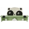Nástenná polica s 3 háčikmi H&S Decoration Panda 44 x 9,5 x 22 cm