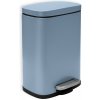 Svetlomodrý nášľapný oceľový odpadkový kôš 5 l Akira – Spirella