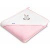 SENSILLO Detská osuška FROTTE 100X100 KRÁLIČEK ružová